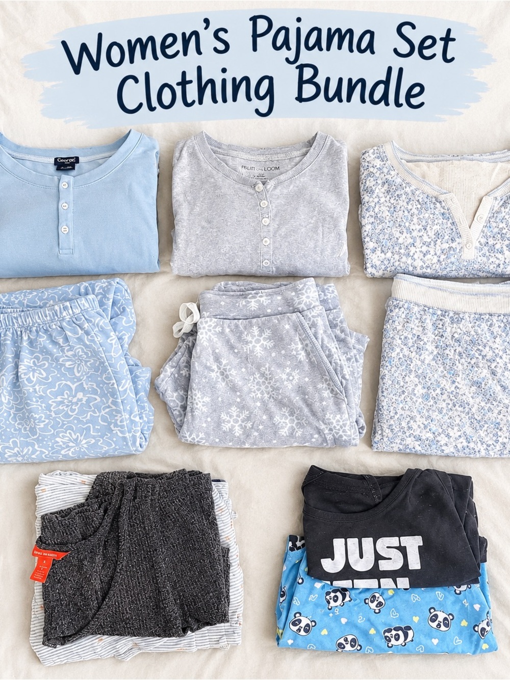 Women’s Pajamas Bundle Winter Cozy PJ Clothing Lot Medium/Large